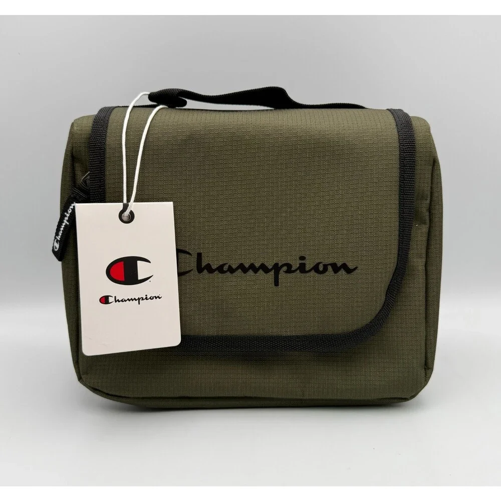 NWT Champion Defender Hanging Toiletry Bag Chive Green Travel Wash Kit Case
